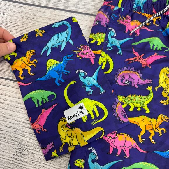 Boardies Boy's Purple Rainbow Dinosaur Printed Swim Trunks Size 11/12 - Picture 3 of 8
